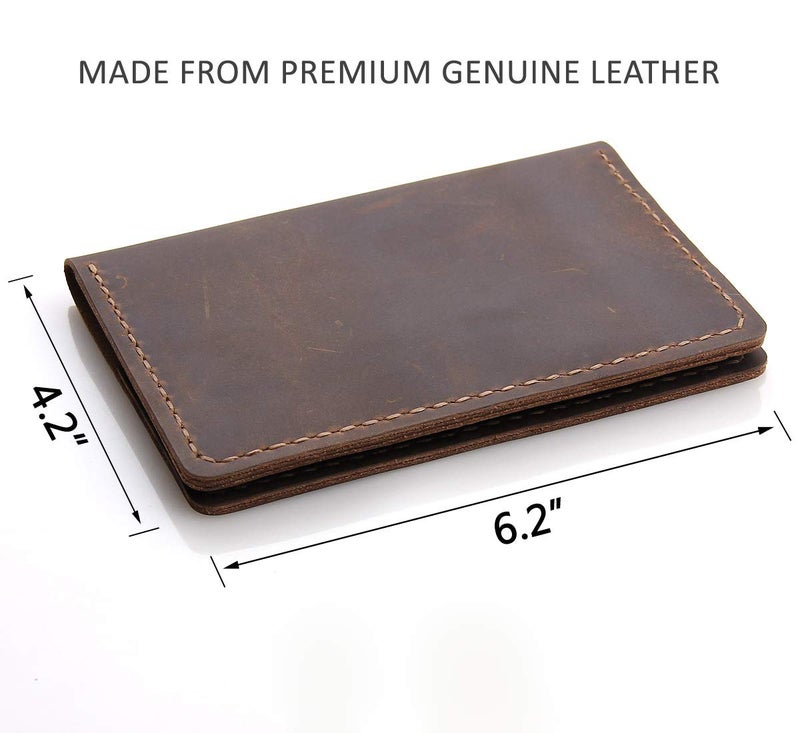 Robrasim Leather Journal Cover for Field Notes, Notebook Cover For Moleskine Cahier, Handmade Vintage Leather Cover for 3.5" x 5.5" Notebooks, Brown - Image 3